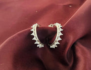 Yamini 925 Sterling Silver Cubic Zirconia Rhodium Plated Hoop Earrings